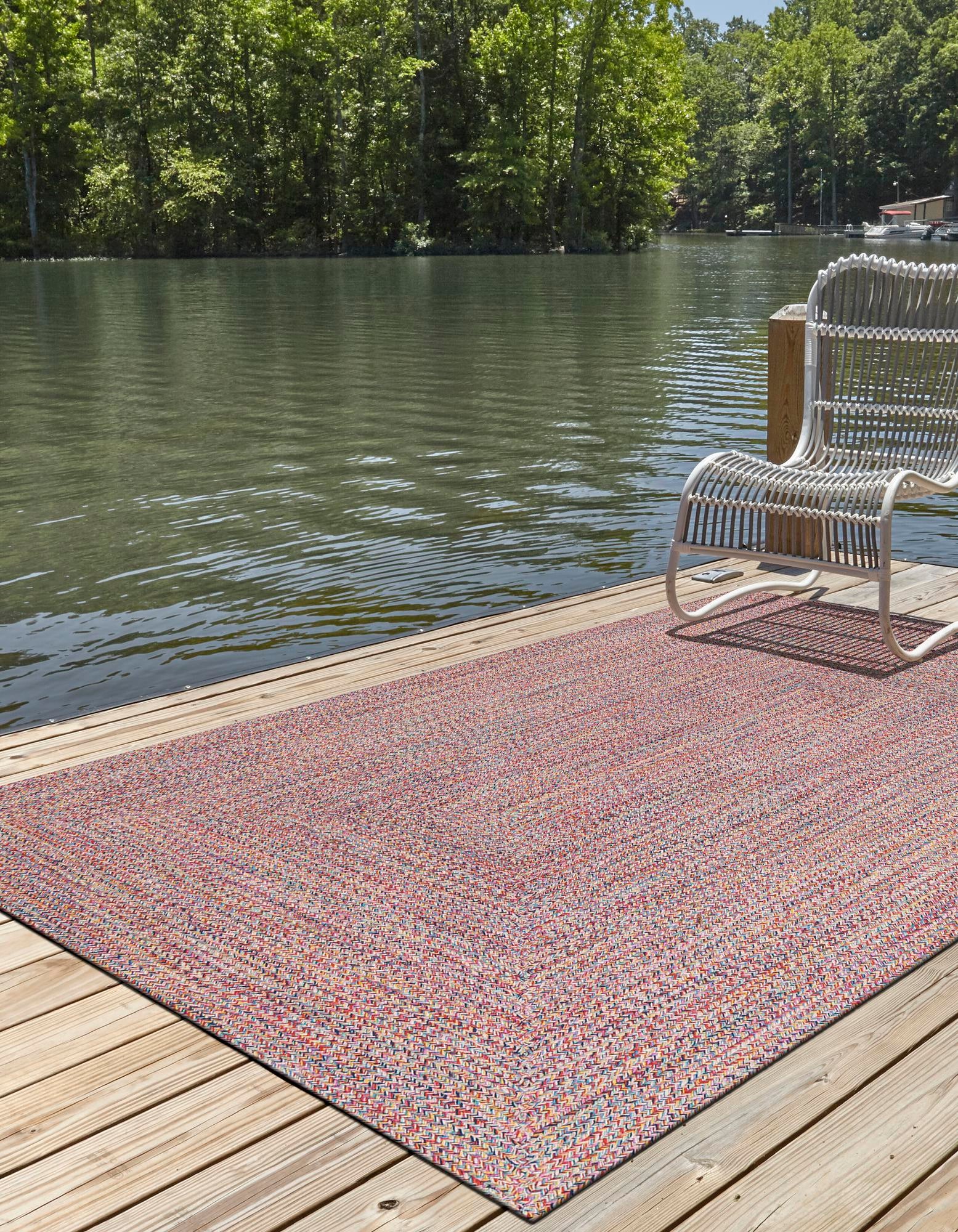 Multicolor 7' 10 x 10' Hand Woven Eco Verse Indoor Washable Indoor ...