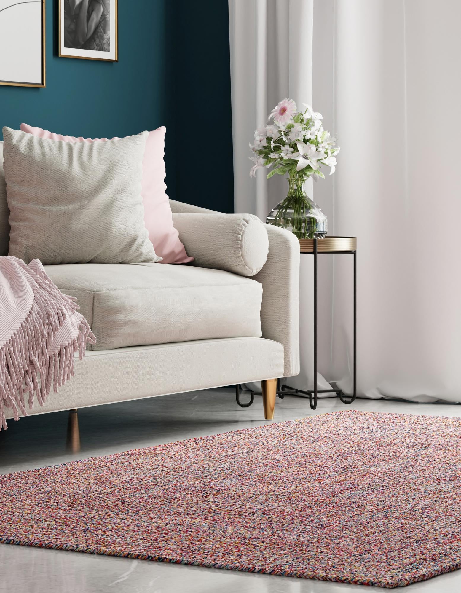 Multicolor 7' 10 x 10' Hand Woven Eco Verse Indoor Washable Indoor ...