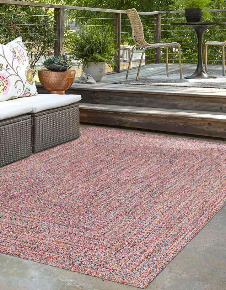 Multicolor 7' 10 x 10' Hand Woven Eco Verse Indoor Washable Indoor ...