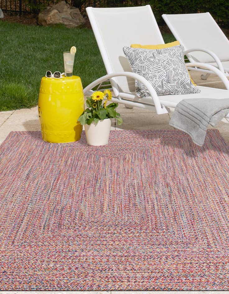 Detail image of  4' 1 x 6' 1  Hand Woven Eco Verse   Washable Indoor / Outdoor Rug