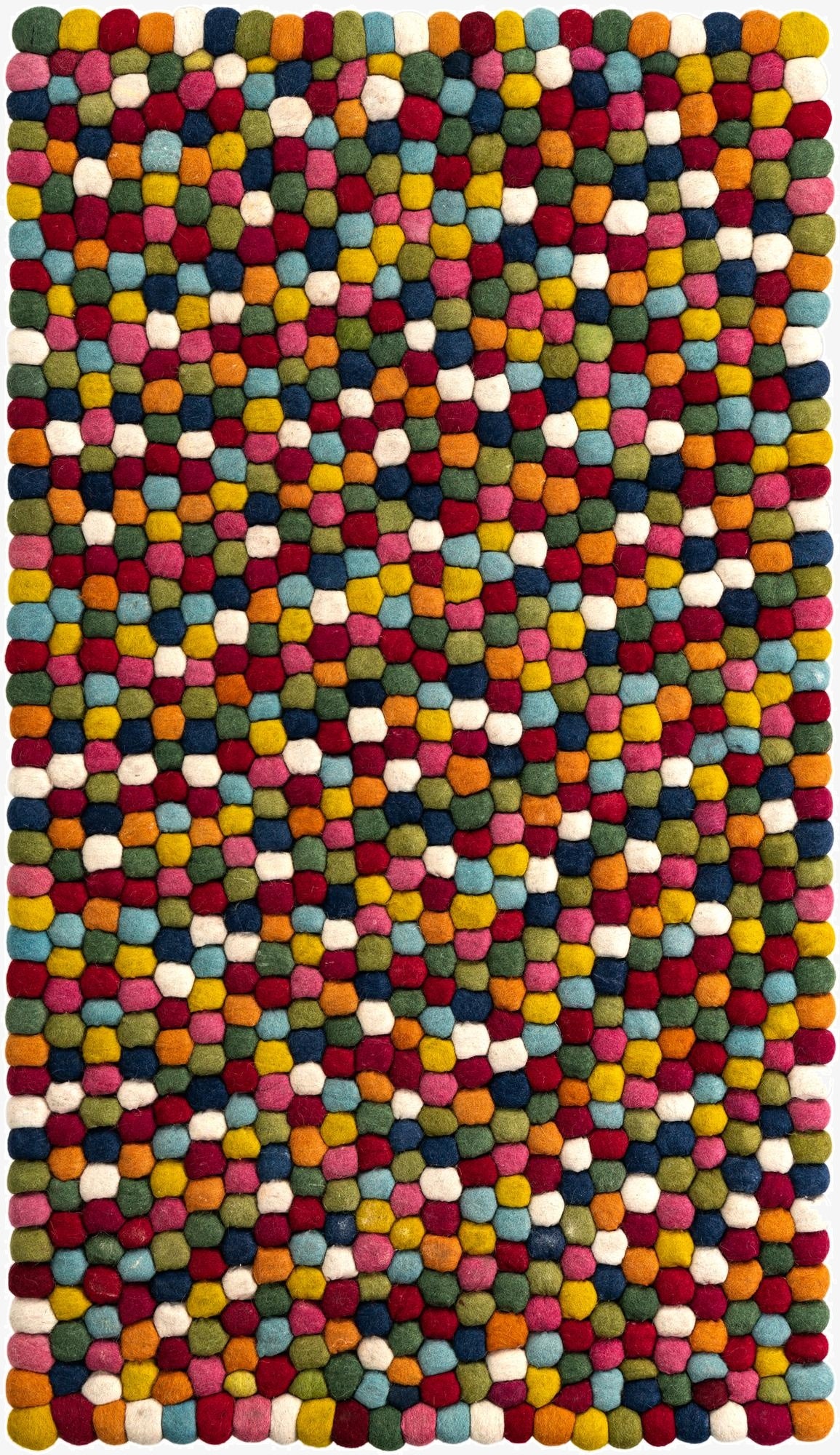 Primary image  3' 3 x 5' 3 Felt Ball Wool Rug