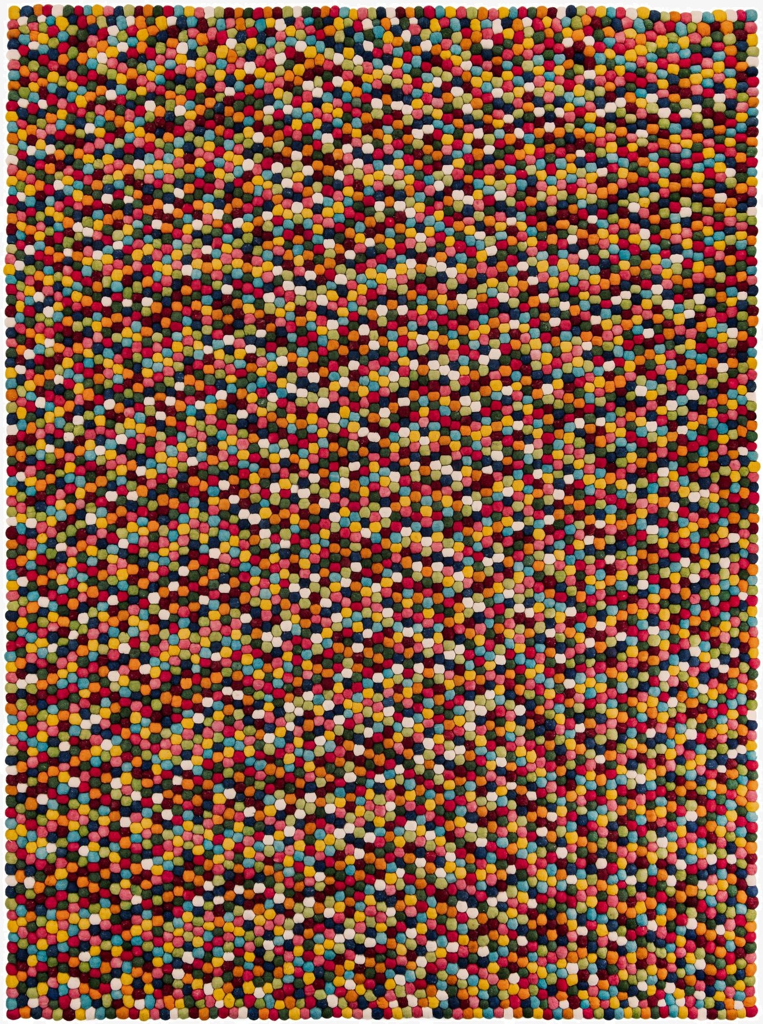  9' x 12' Felt Ball Wool Rug