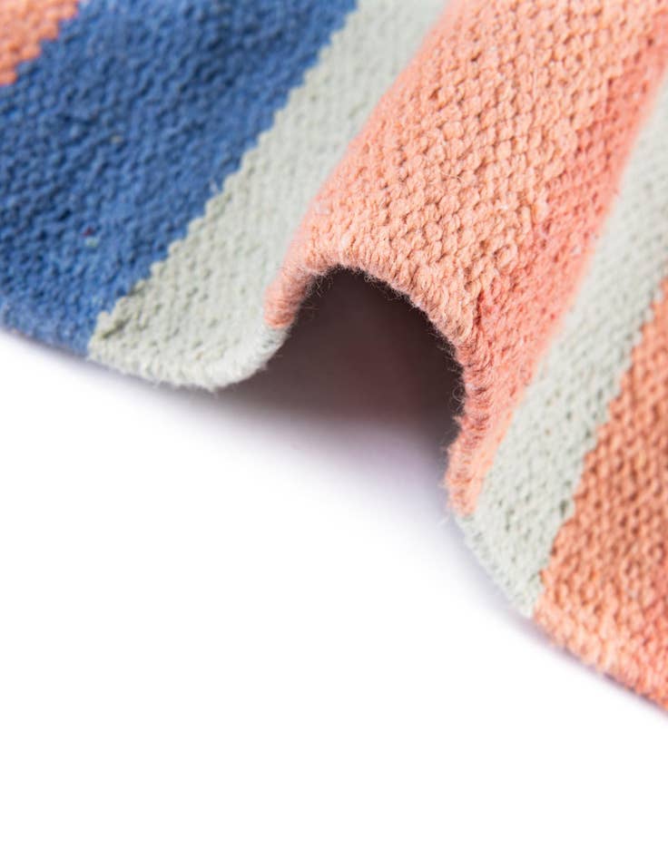 Detail image of  2' x 3' 1  Hand Woven Flatweave Cotton Dhurrie Rug