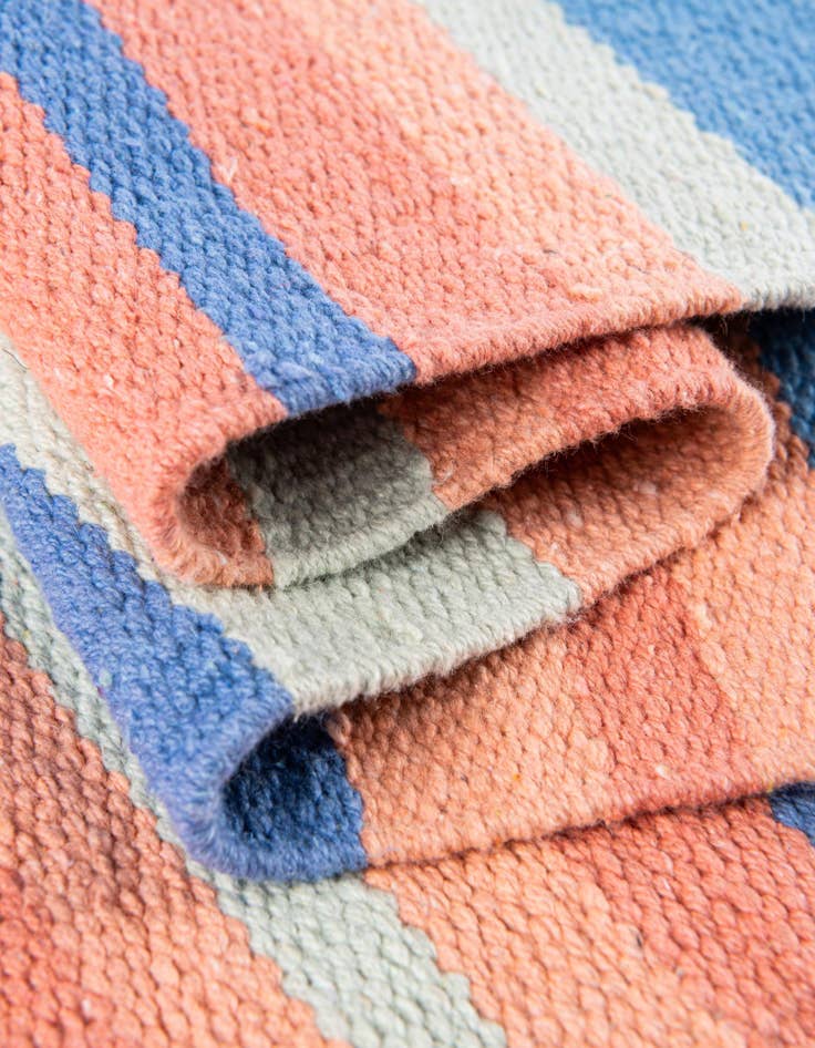 Detail image of  2' x 3' 1  Hand Woven Flatweave Cotton Dhurrie Rug