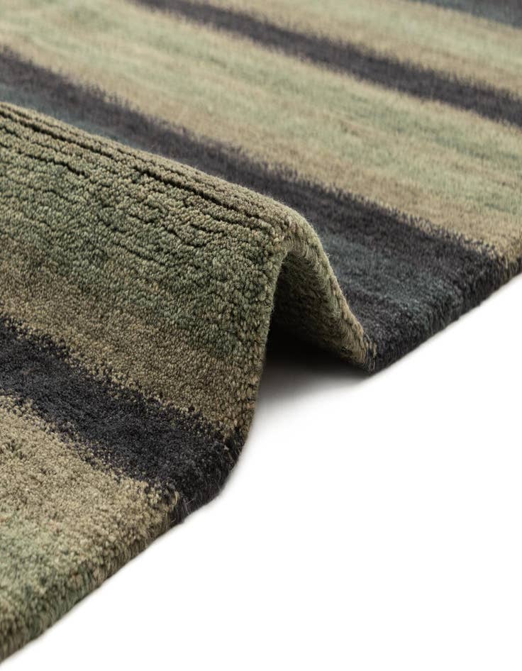 Detail image of  4' 9 x 7'  Hand Knotted Gabbeh Wool Rug