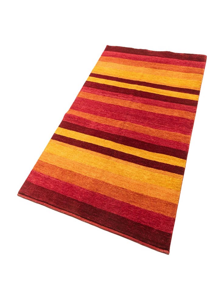 Detail image of  4' 8 x 6' 8  Hand Knotted Gabbeh Wool Rug