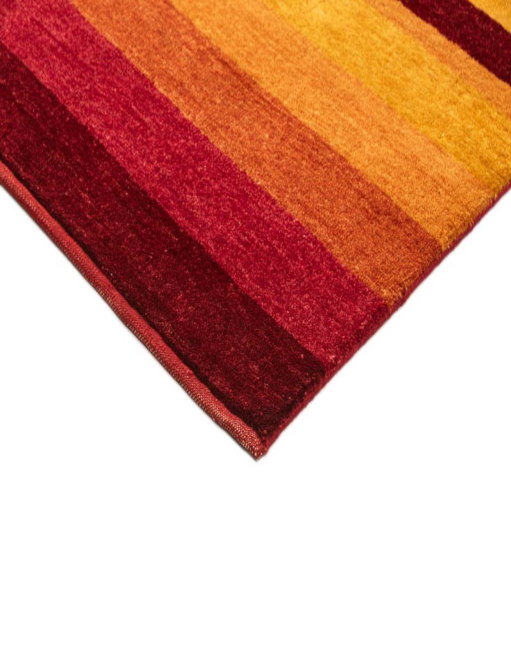 Detail image of  4' 8 x 6' 8  Hand Knotted Gabbeh Wool Rug