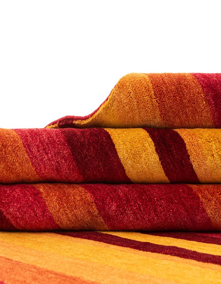 Detail image of  4' 8 x 6' 8  Hand Knotted Gabbeh Wool Rug