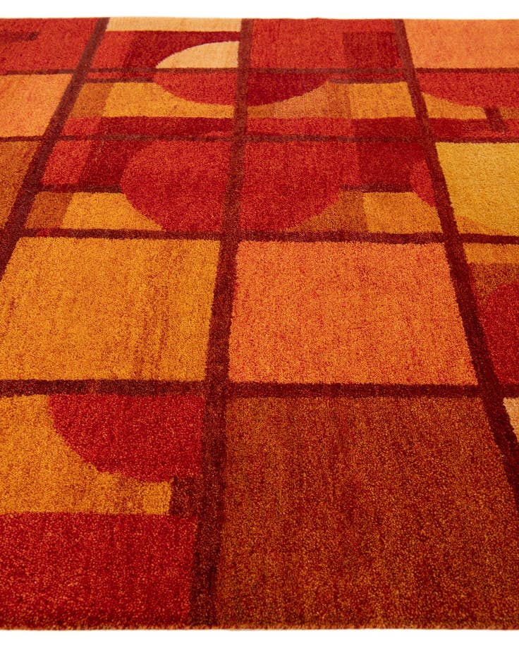 Detail image of  5' 6 x 8'  Hand Knotted Gabbeh Wool Rug