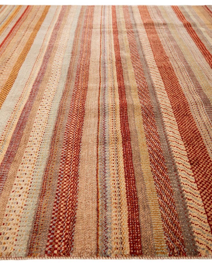 Detail image of  6' 6 x 8' 10  Hand Knotted Gabbeh Wool Rug