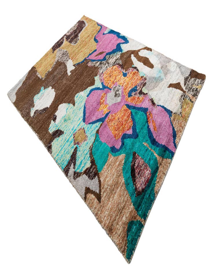 Detail image of  5' 3 x 7' 4  Hand Knotted Gabbeh Rug