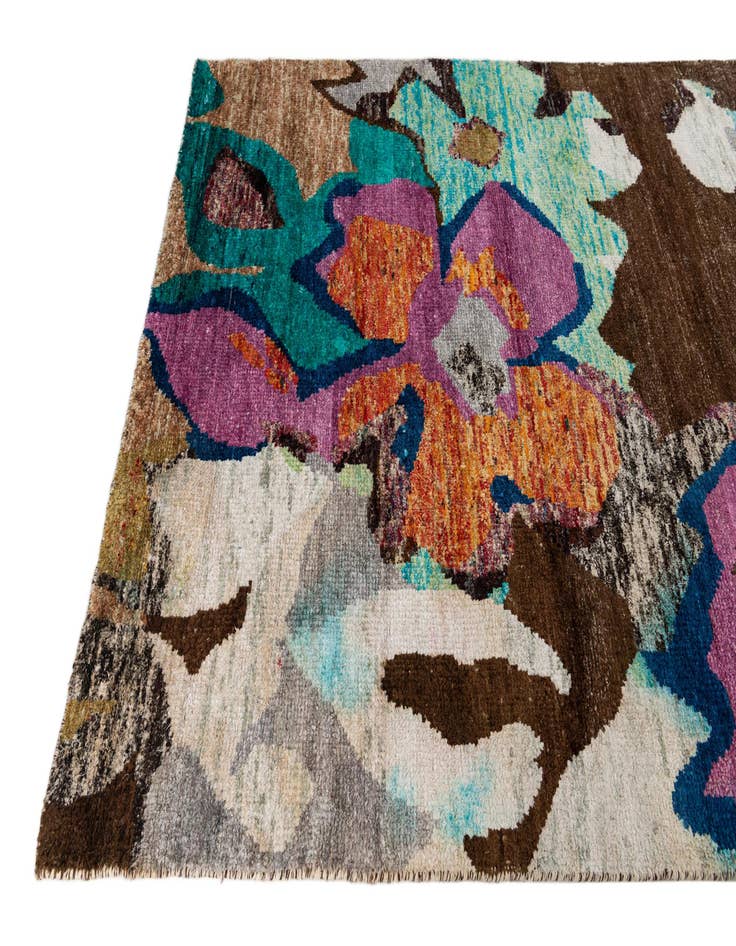Detail image of  5' 3 x 7' 4  Hand Knotted Gabbeh Rug