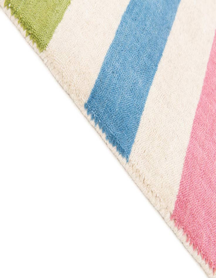 Detail image of  4' 2 x 6' 1  Hand Knotted Gabbeh Wool Rug