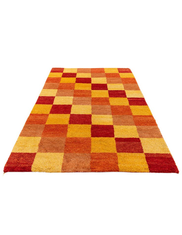 Detail image of  3' 11 x 5' 11  Hand Knotted Gabbeh Wool Rug