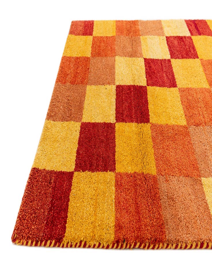 Detail image of  3' 11 x 5' 11  Hand Knotted Gabbeh Wool Rug