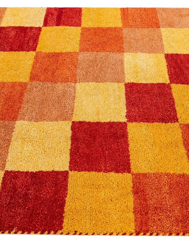 Detail image of  3' 11 x 5' 11  Hand Knotted Gabbeh Wool Rug