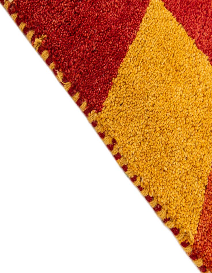 Detail image of  3' 11 x 5' 11  Hand Knotted Gabbeh Wool Rug