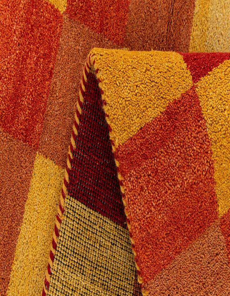 Detail image of  3' 11 x 5' 11  Hand Knotted Gabbeh Wool Rug