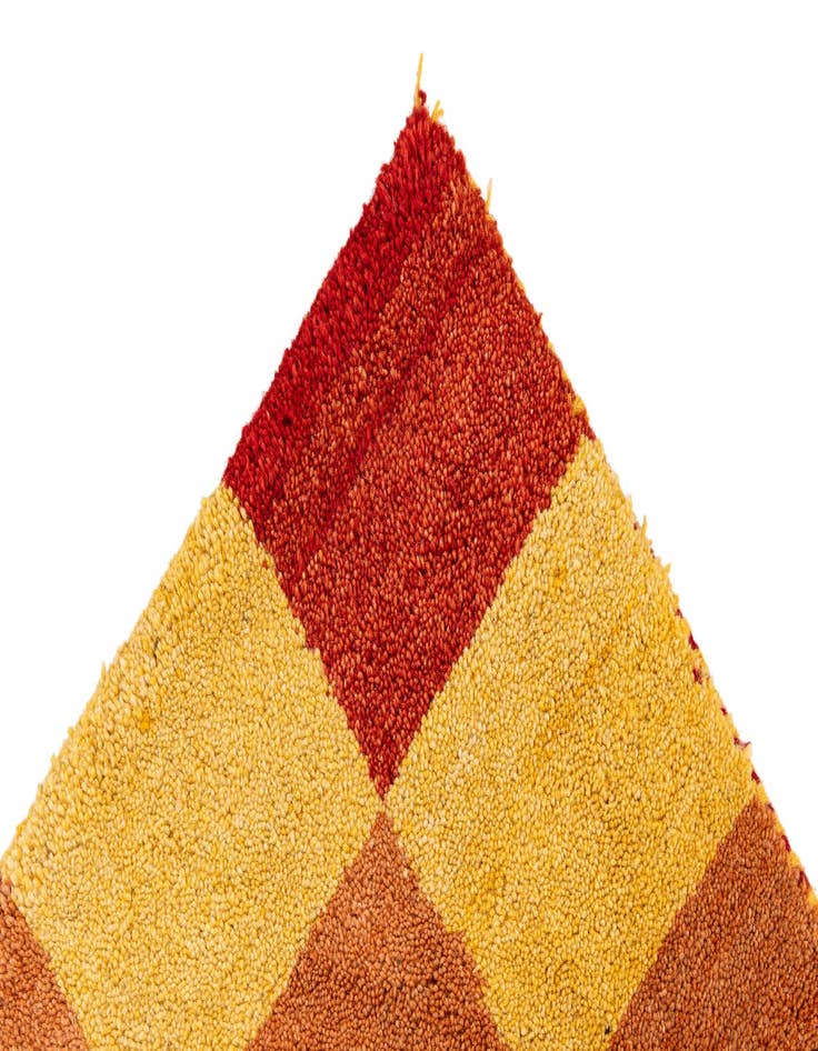 Detail image of  3' 11 x 5' 11  Hand Knotted Gabbeh Wool Rug