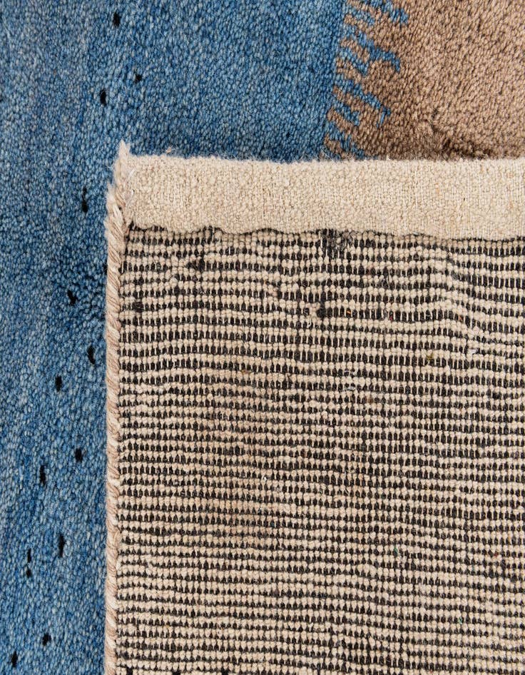 Detail image of  4' 6 x 6' 8  Hand Knotted Gabbeh Wool Rug
