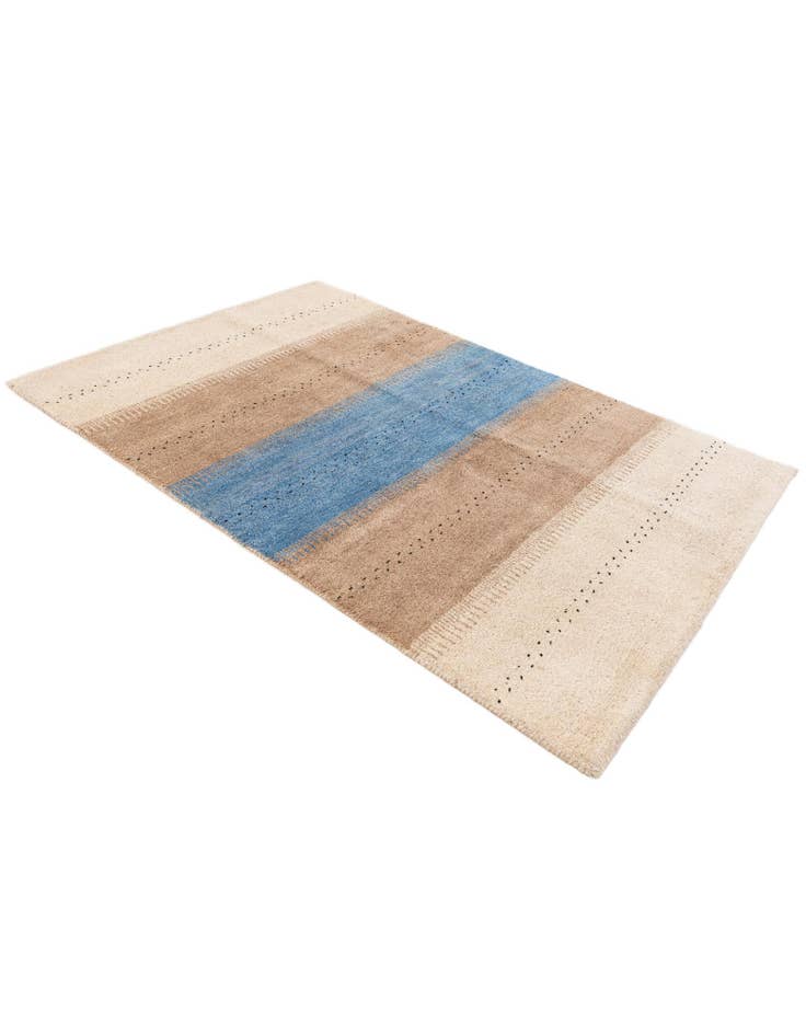 Detail image of  4' 6 x 6' 8  Hand Knotted Gabbeh Wool Rug