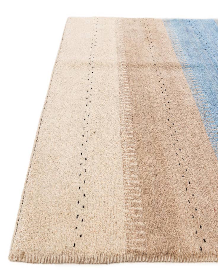 Detail image of  4' 6 x 6' 8  Hand Knotted Gabbeh Wool Rug