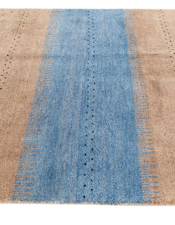 Detail image of  4' 6 x 6' 8  Hand Knotted Gabbeh Wool Rug