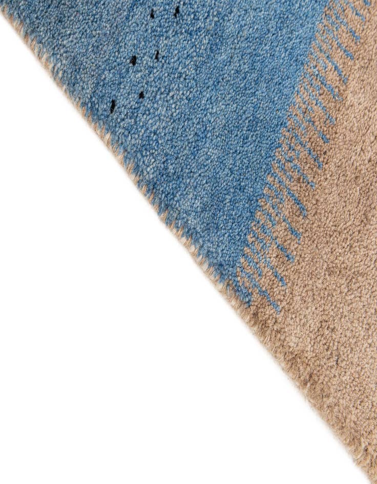 Detail image of  4' 6 x 6' 8  Hand Knotted Gabbeh Wool Rug