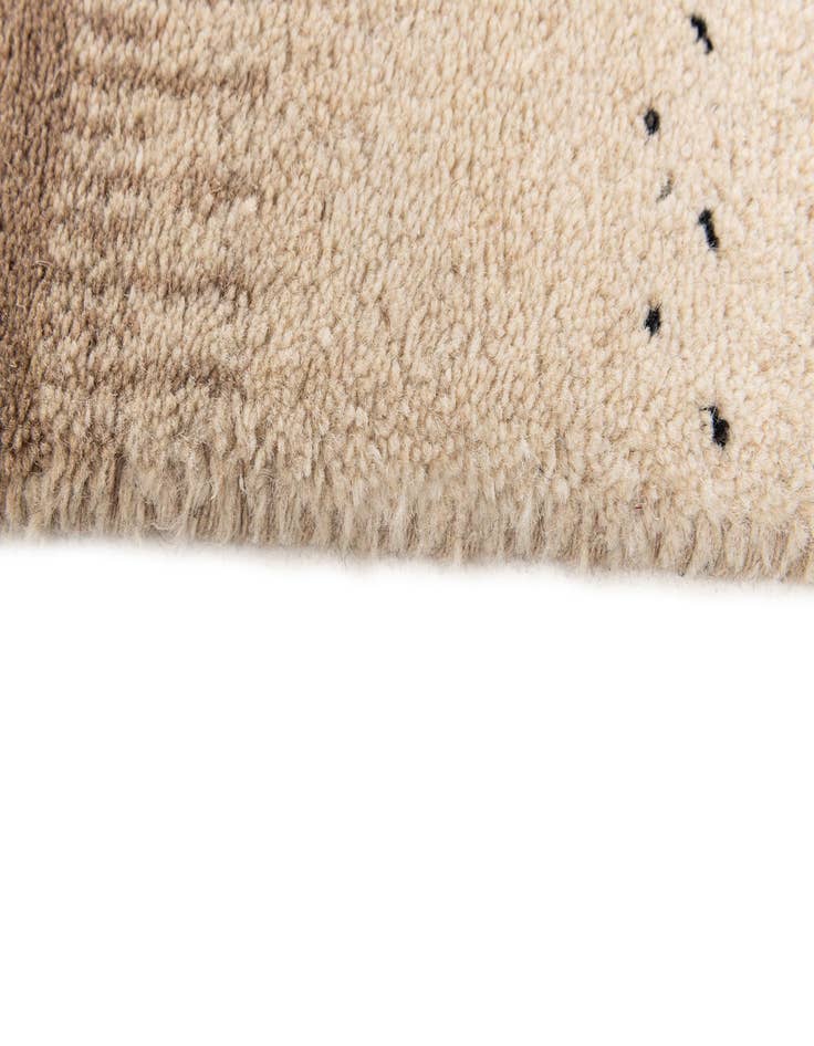 Detail image of  4' 6 x 6' 8  Hand Knotted Gabbeh Wool Rug