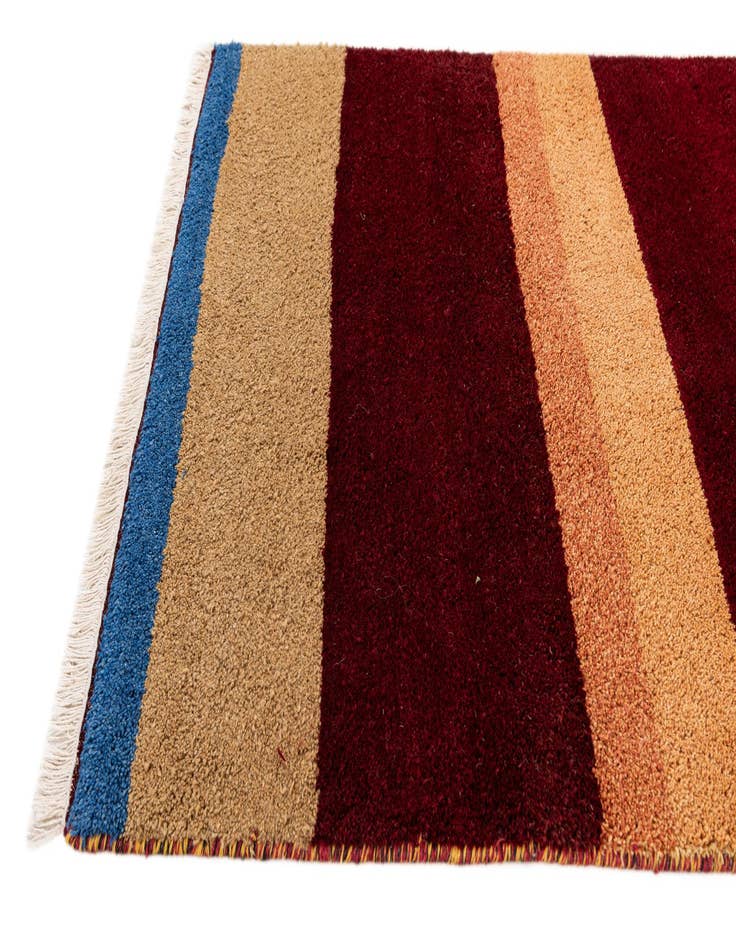 Detail image of  4' 1 x 5' 11  Hand Knotted Gabbeh Wool Rug