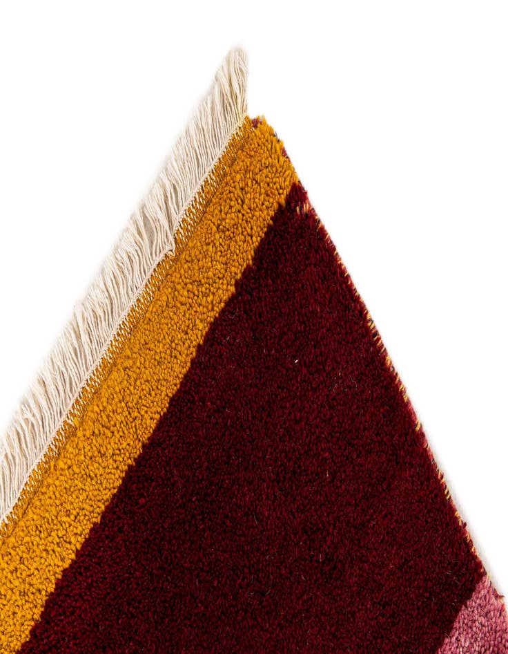 Detail image of  4' 1 x 5' 11  Hand Knotted Gabbeh Wool Rug