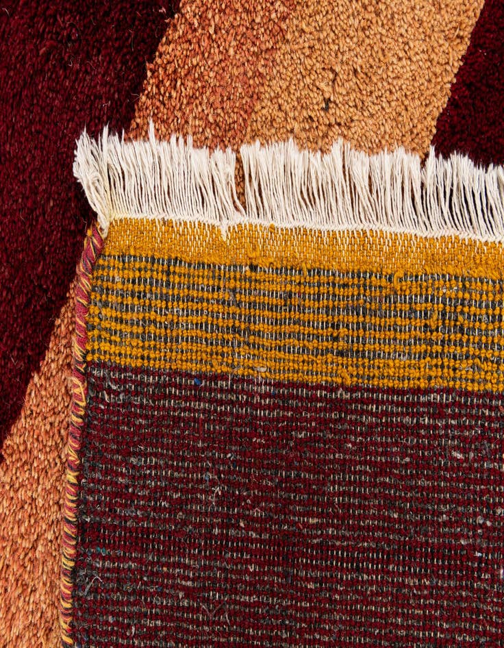 Detail image of  4' 1 x 5' 11  Hand Knotted Gabbeh Wool Rug