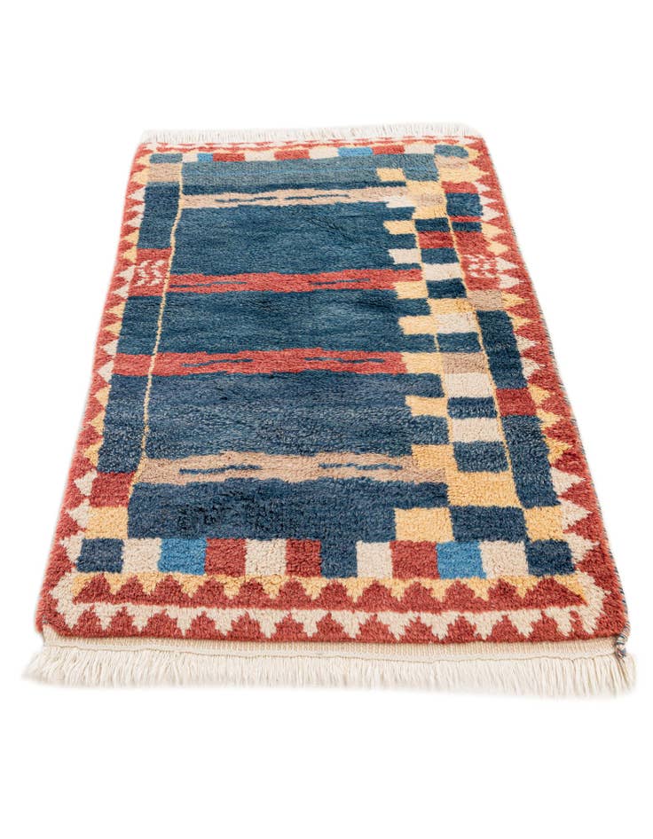 Detail image of  2' 1 x 3' 2  Hand Knotted Gabbeh Wool Rug
