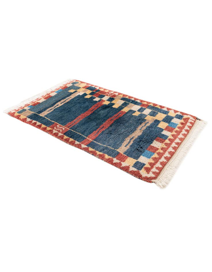 Detail image of  2' 1 x 3' 2  Hand Knotted Gabbeh Wool Rug