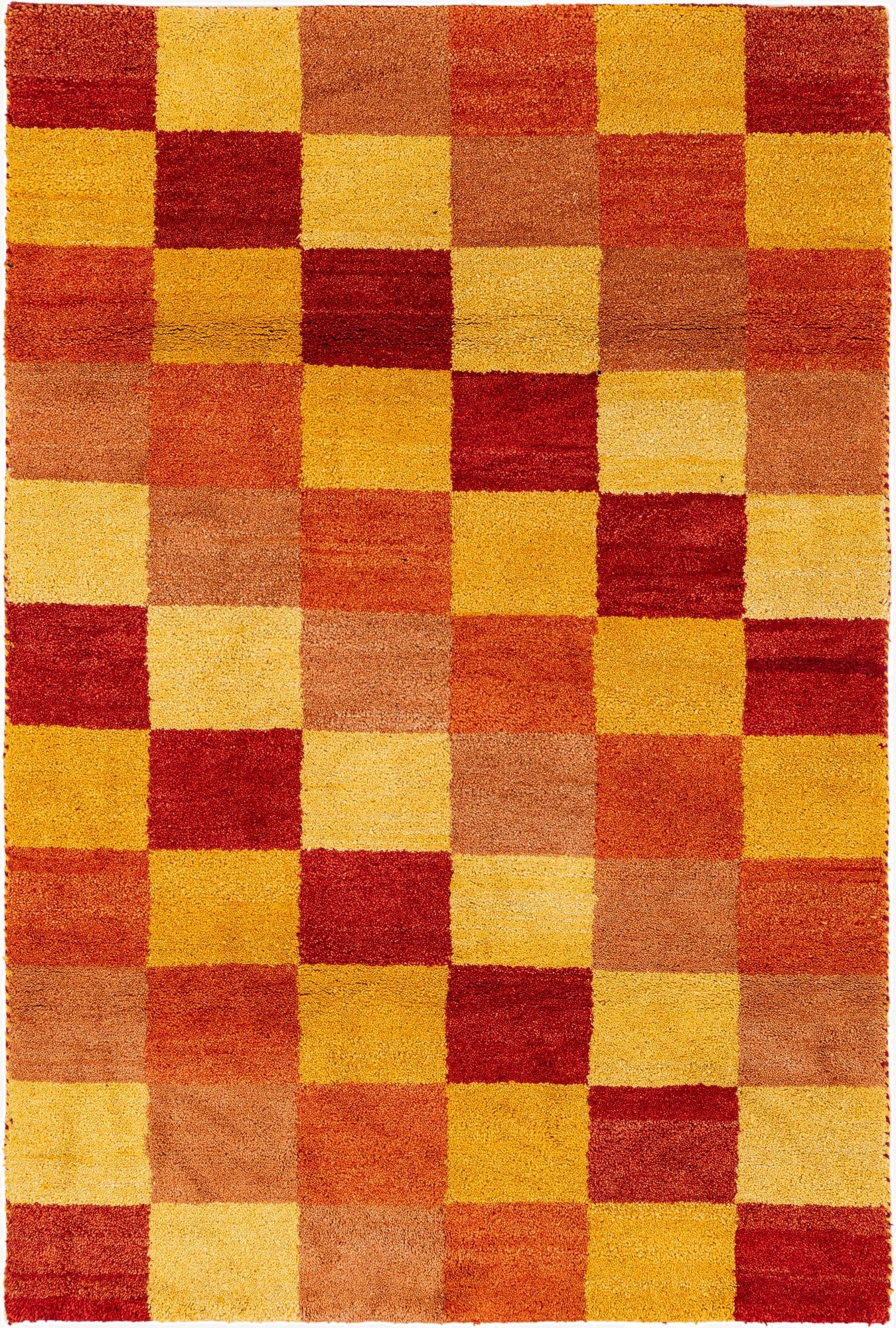  3' 11 x 5' 11  Hand Knotted Gabbeh Wool Rug