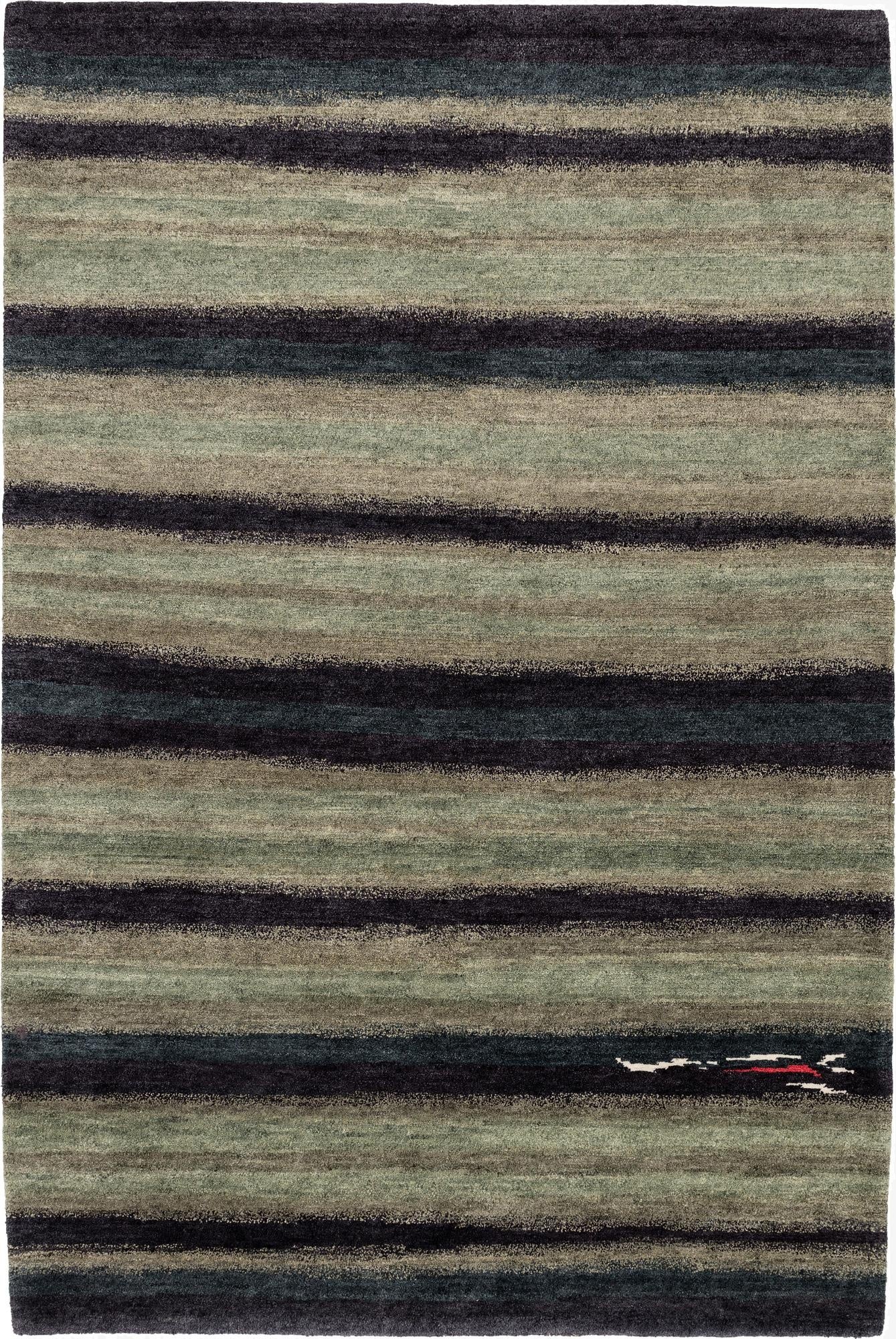  4' 9 x 7'  Hand Knotted Gabbeh Wool Rug