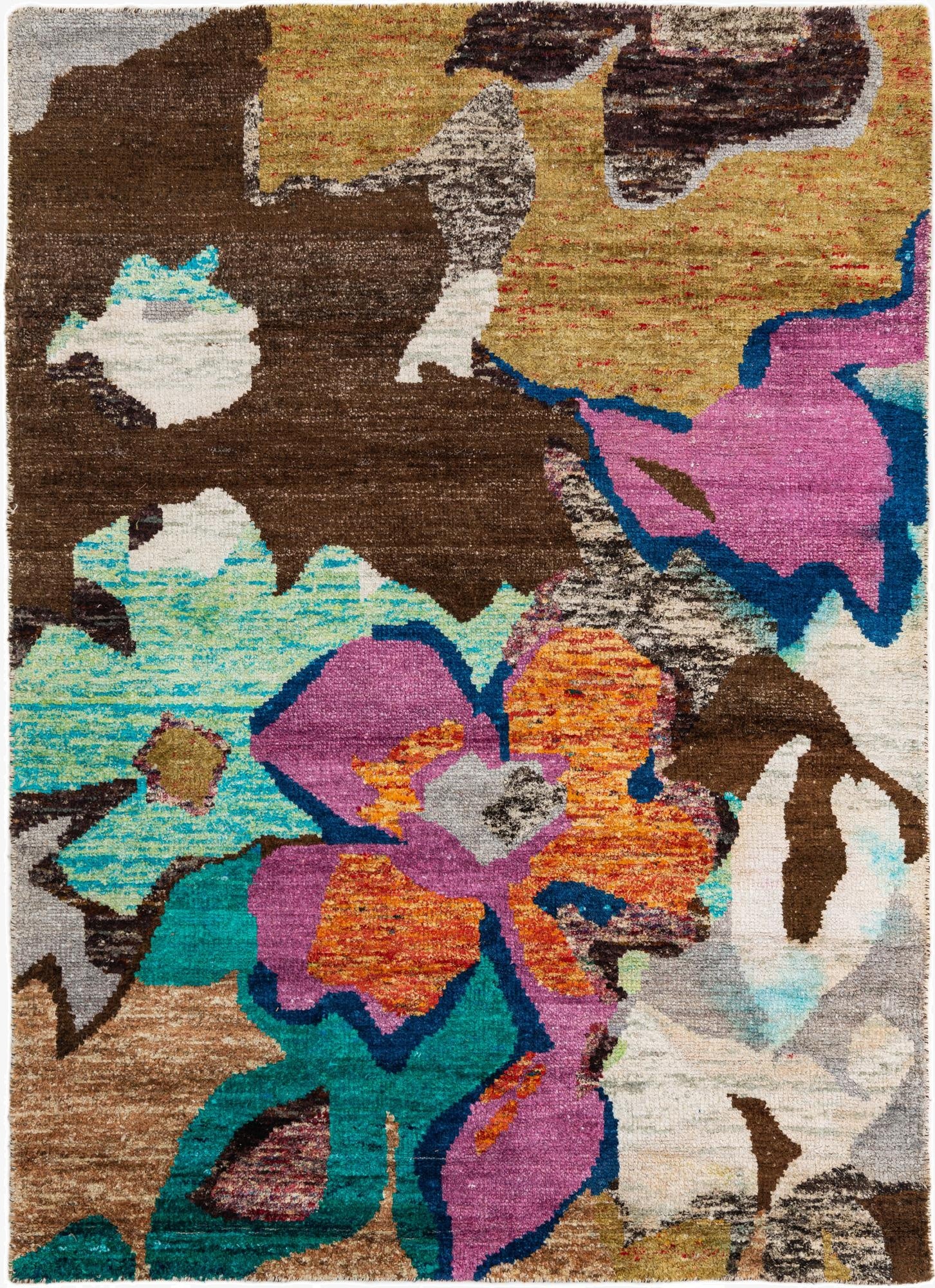  5' 3 x 7' 4  Hand Knotted Gabbeh Rug