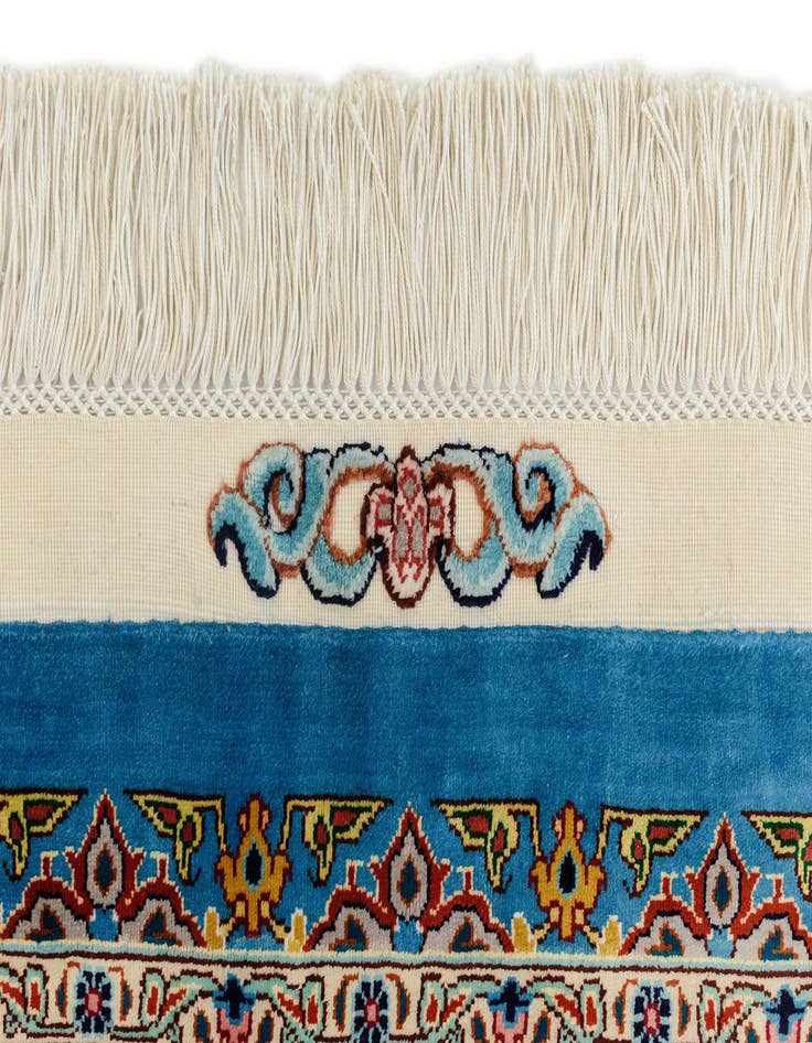 Detail image of  11' 3 x 16' 5 Ghom Silk Rug