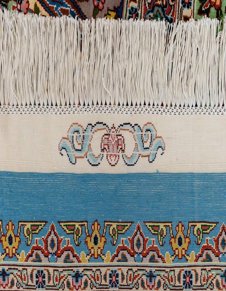 Detail image of  11' 3 x 16' 5 Ghom Silk Rug