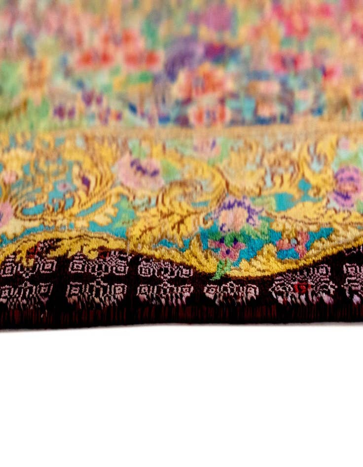 Detail image of  2' 7 x 4' 2 Ghom Silk Rug