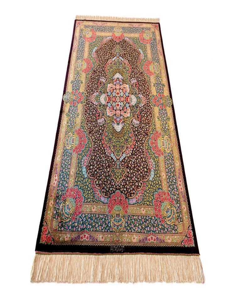 Detail image of  3' 3 x 5' 1 Ghom Silk Rug