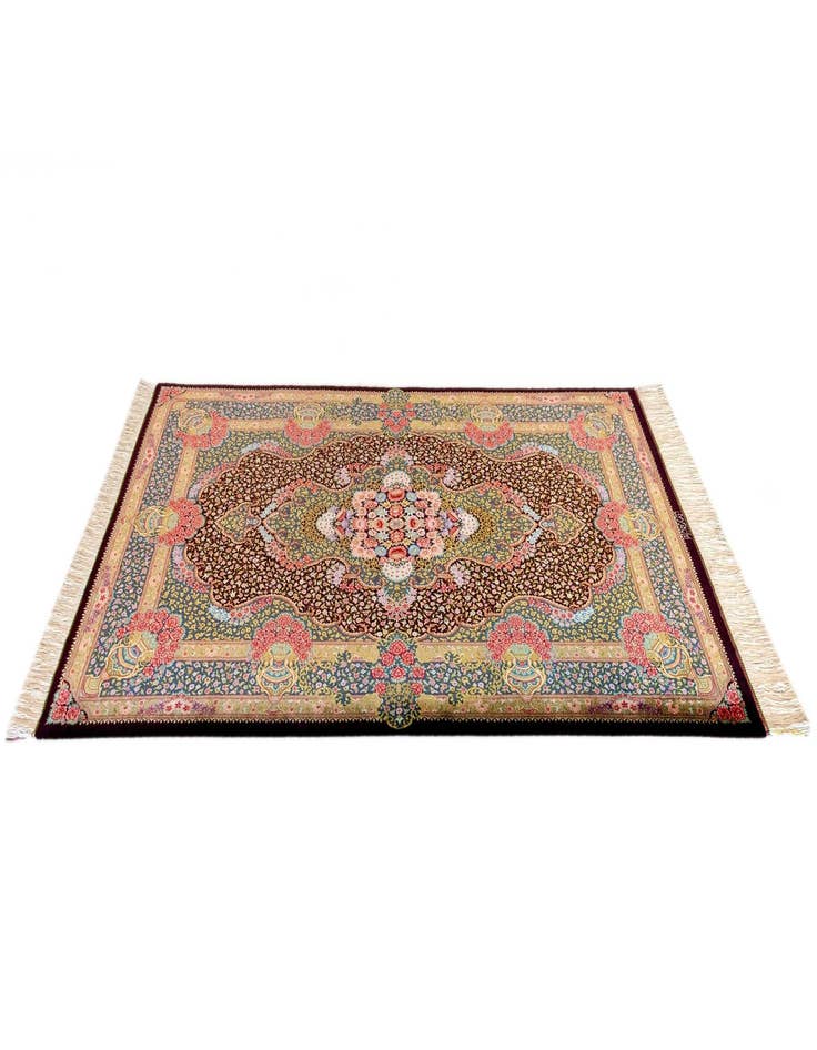 Detail image of  3' 3 x 5' 1 Ghom Silk Rug