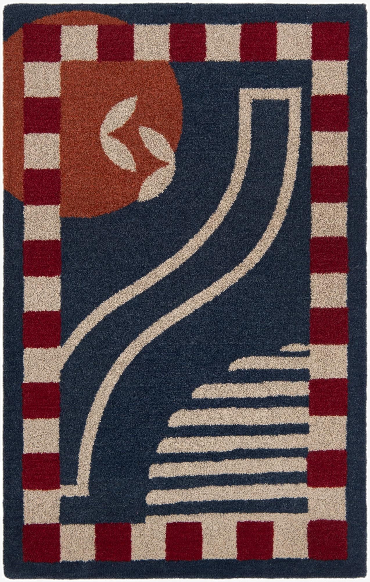  3' 3 x 5' 3 Handtufted Wool Rug