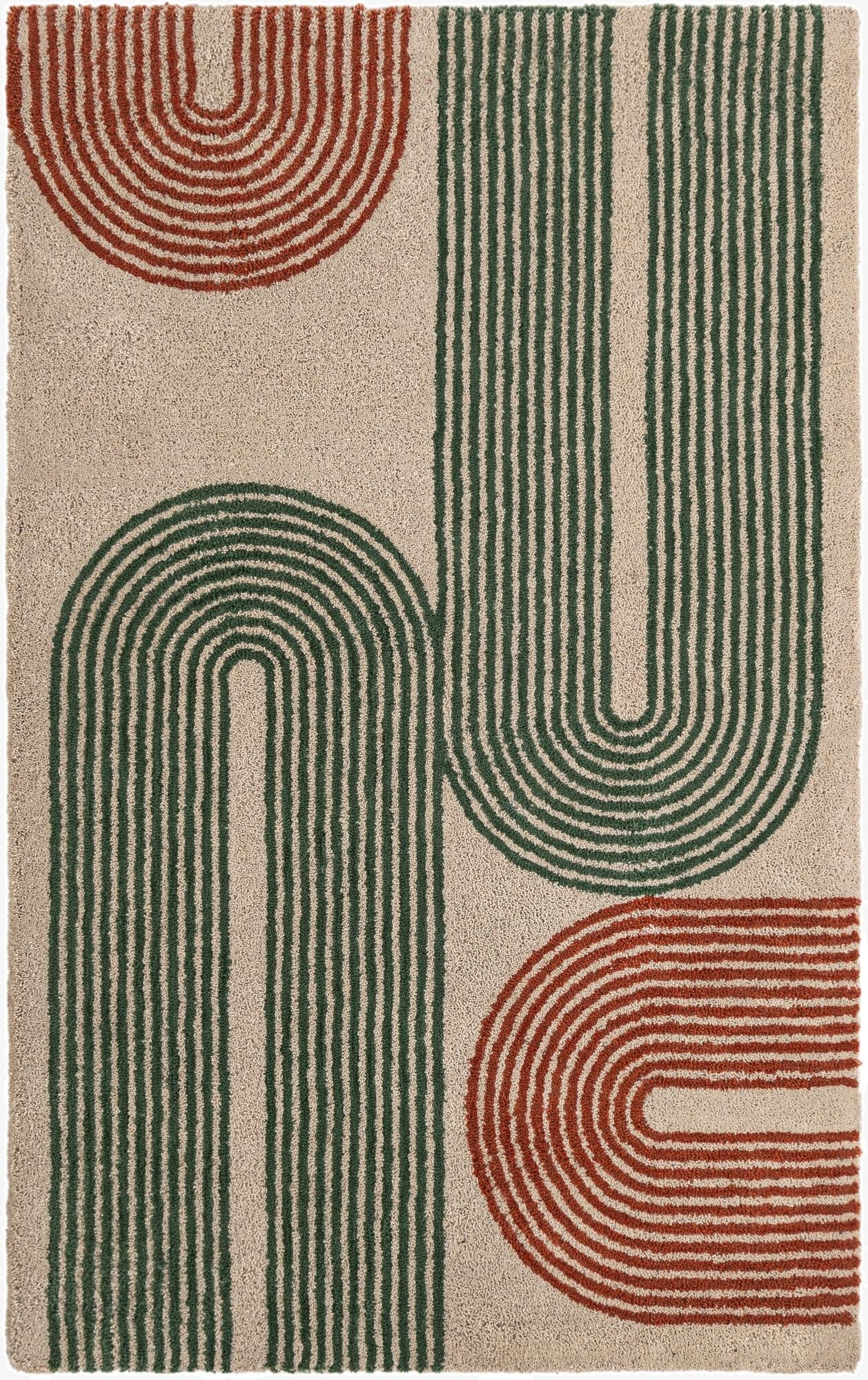  9' x 12' Handtufted Wool Rug