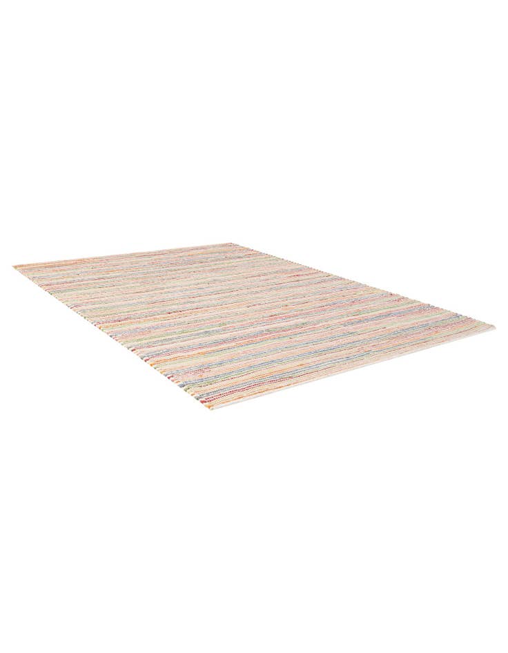 Detail image of  4' 1 x 6' 1  Hand Woven Happy Rugs Rainbow Weave