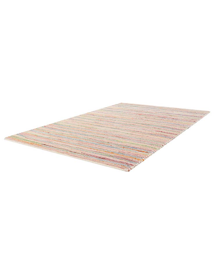 Detail image of  4' 1 x 6' 1  Hand Woven Happy Rugs Rainbow Weave