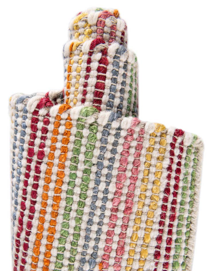 Detail image of  9' x 12'  Hand Woven Happy Rugs Rainbow Weave
