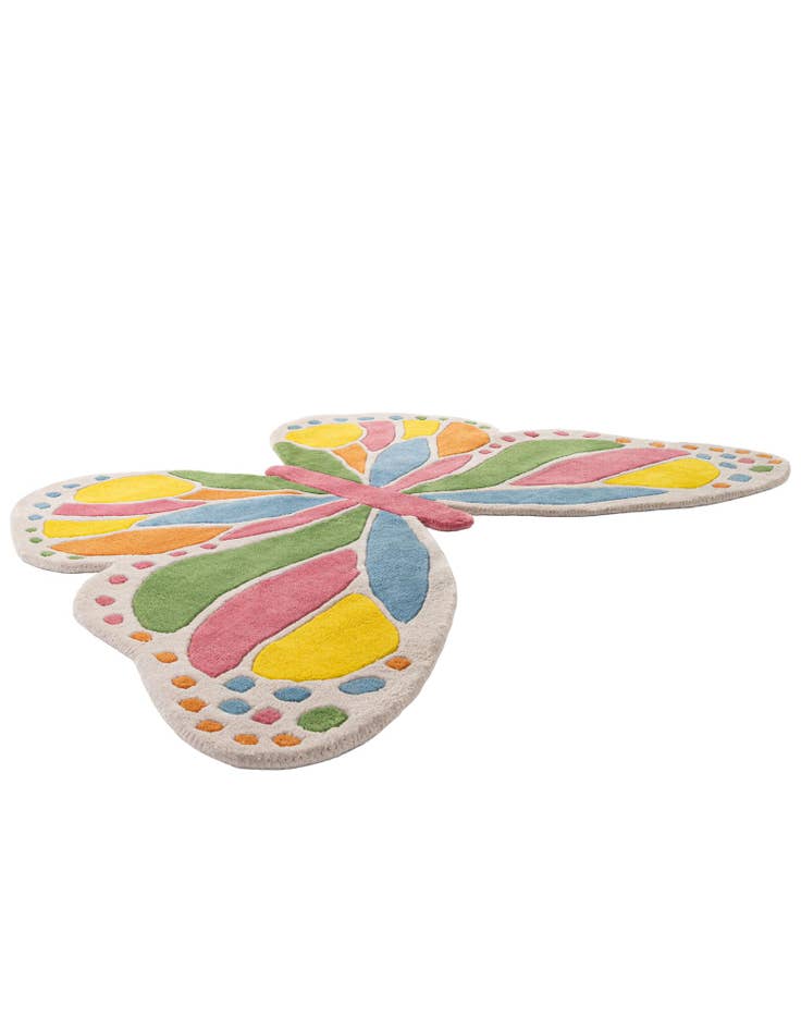 Detail image of  3' 6 x 5' 3 Happy Rugs Butterfly Wool