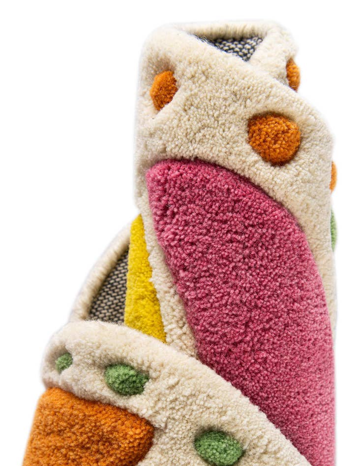 Detail image of  4' 1 x 6' 1 Happy Rugs Butterfly Wool