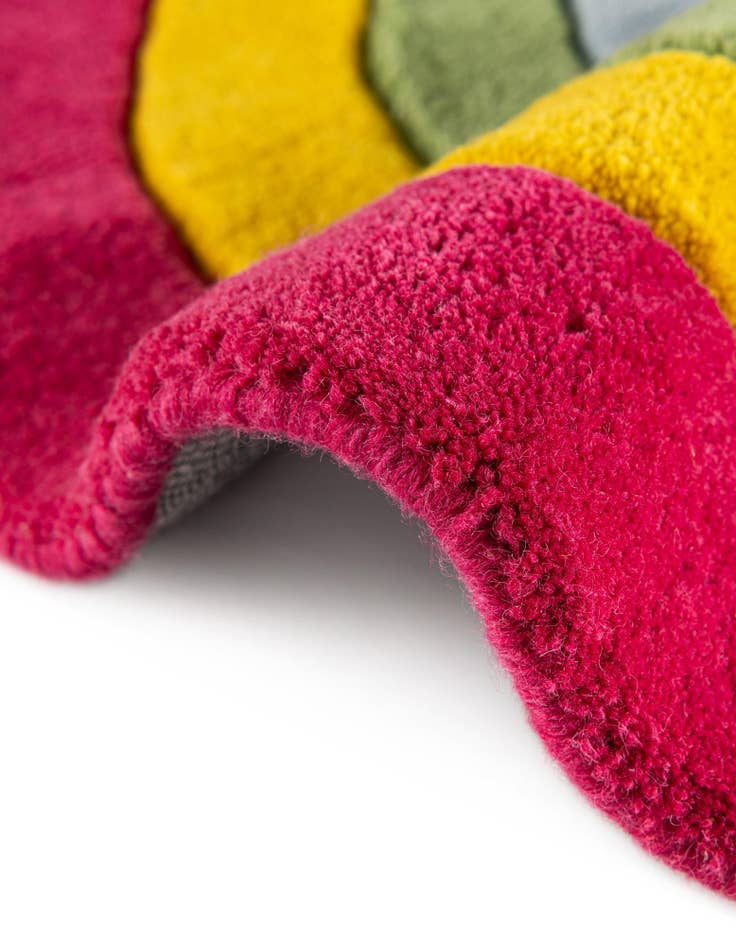 Detail image of  1' 8 x 3' Happy Rugs Rainbow Wool